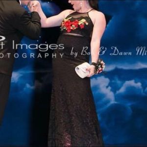 Black and Red Prom Dress